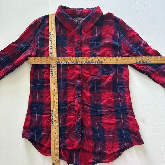 Rails Hunter Plaid Shirt Ruby Navy Check Flannel Long Sleeve Soft Buttondown M - Picture 8 of 10